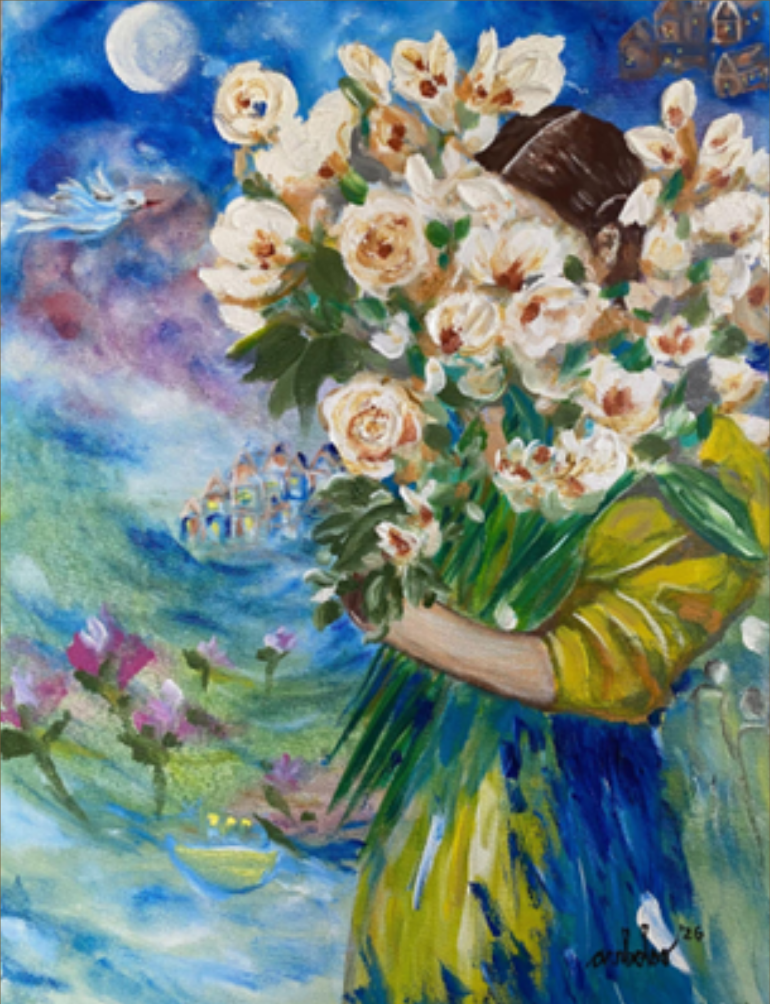 “Blooming Under the Moon”